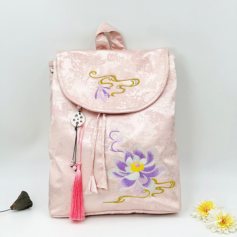 Vintage Fashion In Chinese - Women's Vintage Embroidered Flower Tassel Backpack