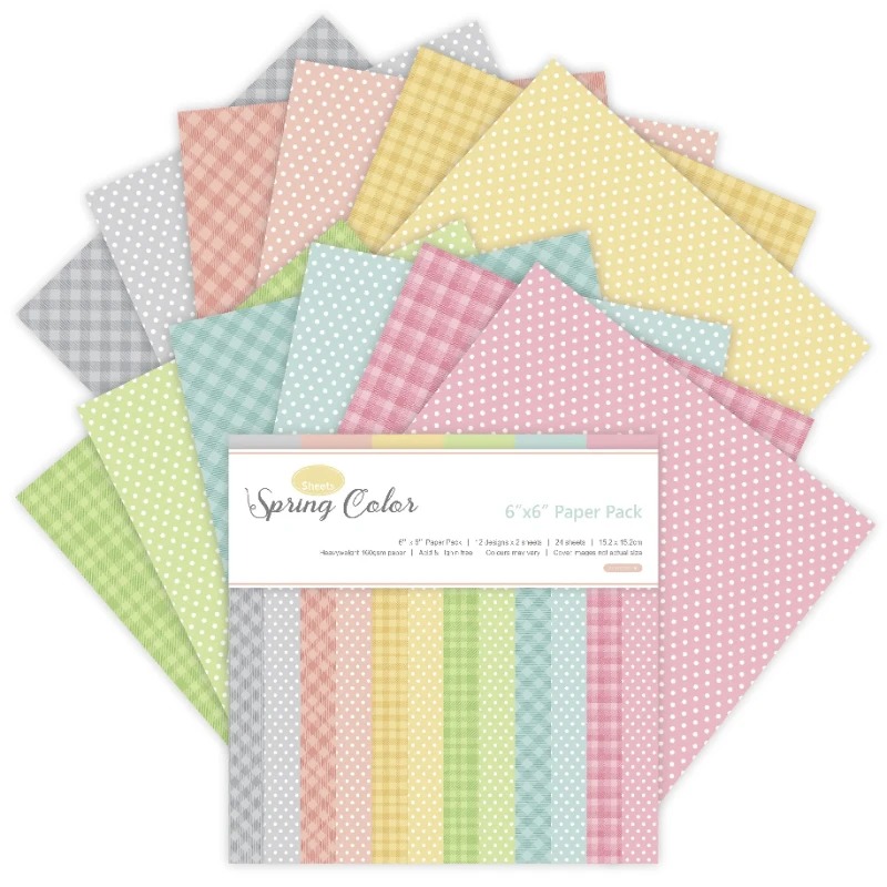 Vintage Fashion Magazine - 12 Sheets Spring Colors Craft Paper