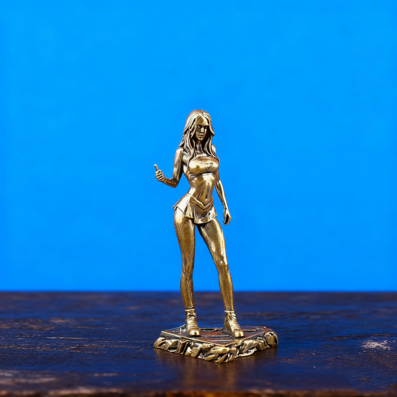 Vintage Fashion Model - Solid Brass Fashion Model Statue Girl