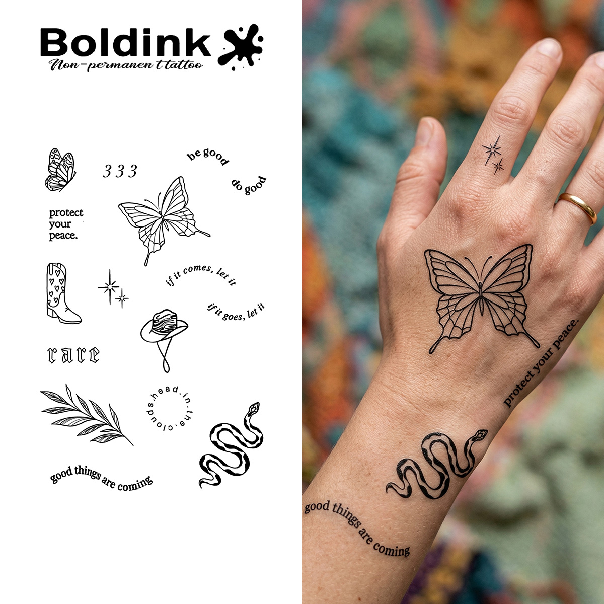 Vintage Fashion Magazine - BOLDINK American Retro Moisturizing Tattoo Sticker