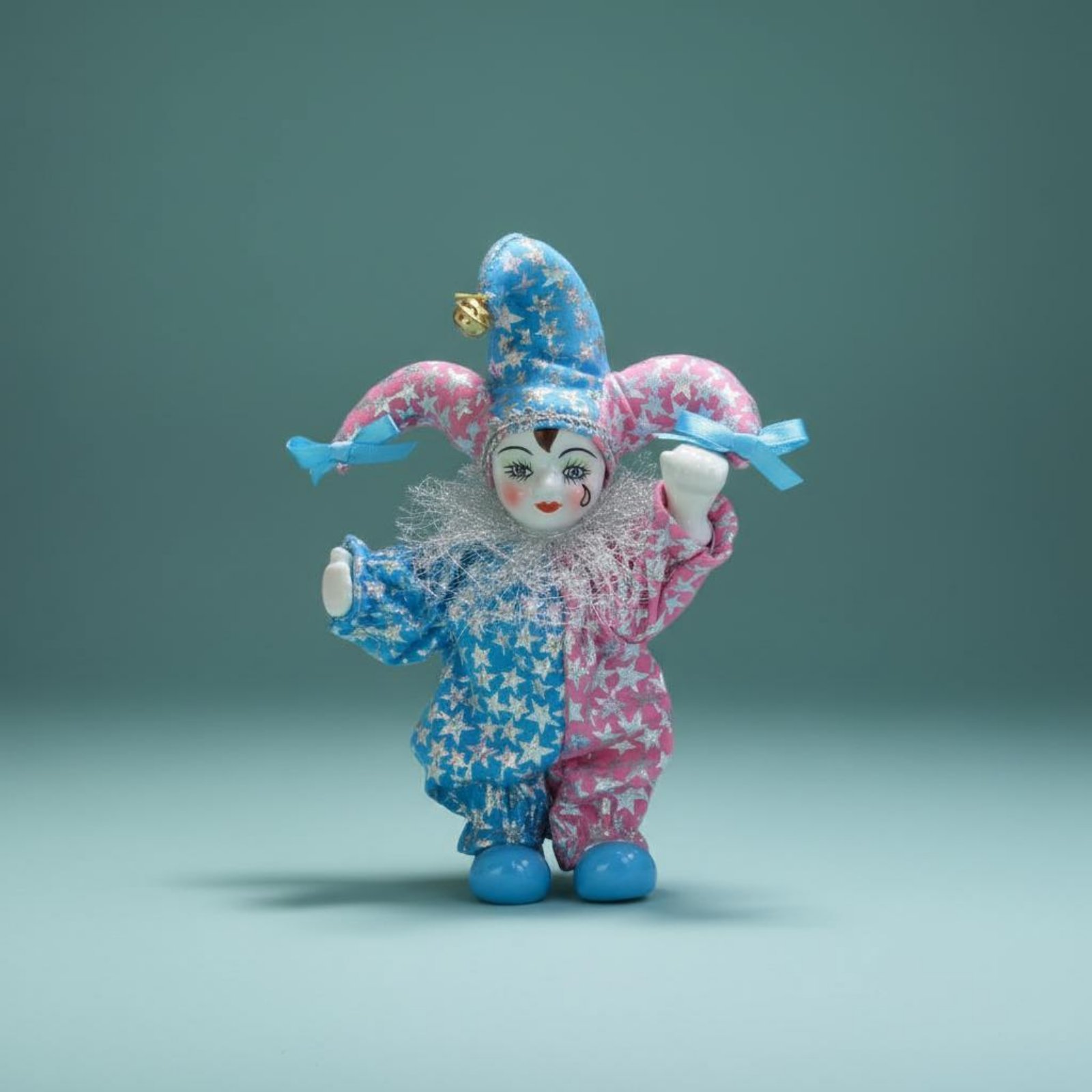 Vintage Fashion Model - Teardrop Celestial Doll Handmade Crying Clown