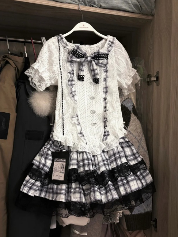 Vintage Fashion Style Female - Japanese Sweet Preppy Style 2 Piece
