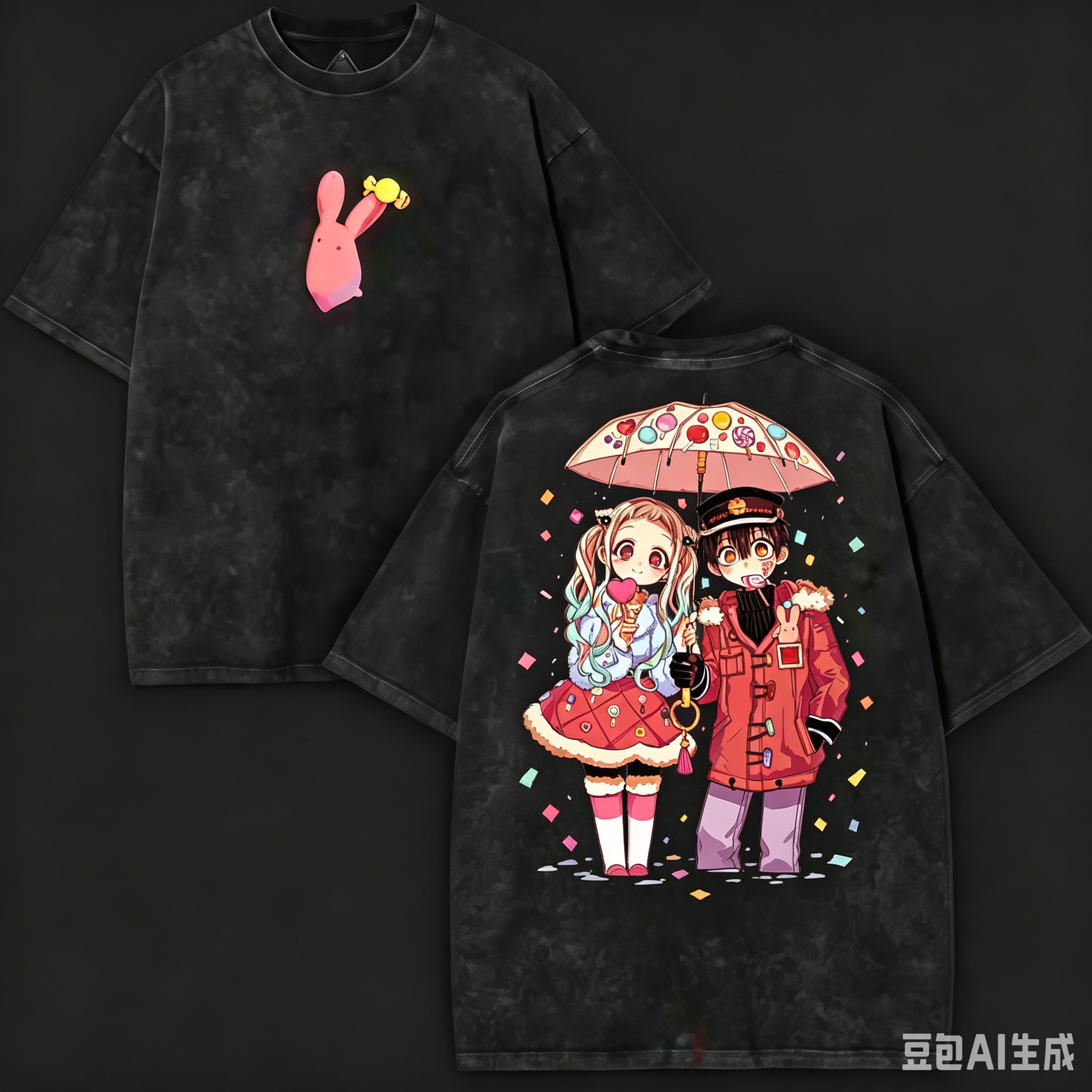 Vintage Fashion Model - Toilet-Bound Hanako-kun Washed T-shirt 2026 New