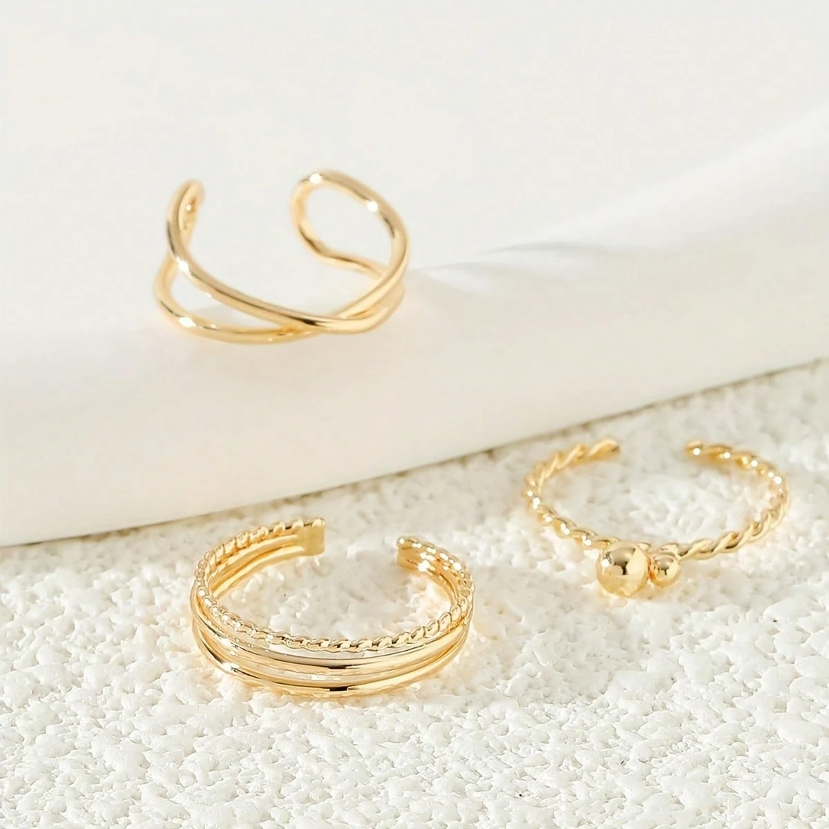 Vintage Fashion Rings For Women - Delicate Golden Toe Rings Set Vintage