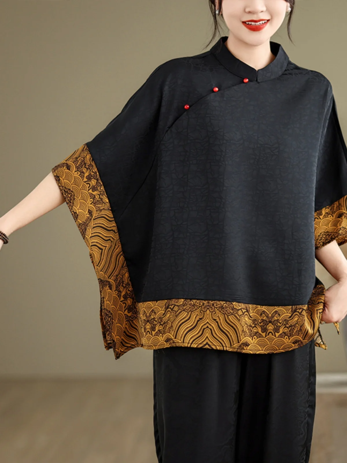 Mulberry Silk Chinese Style T- - Vintage Fashion Style Female recension och pris