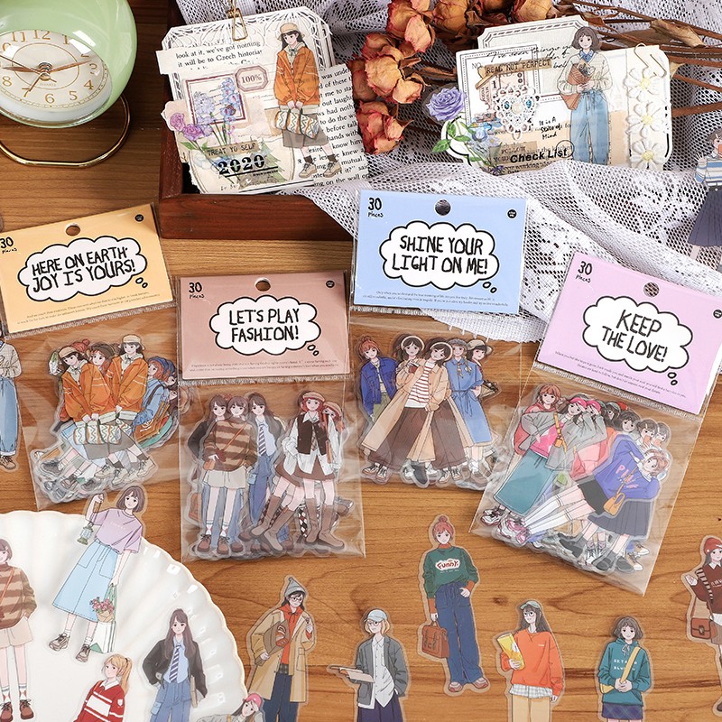 30Pcs Vintage Cute Fashion Gir - Vintage Fashion Journal recension och pris