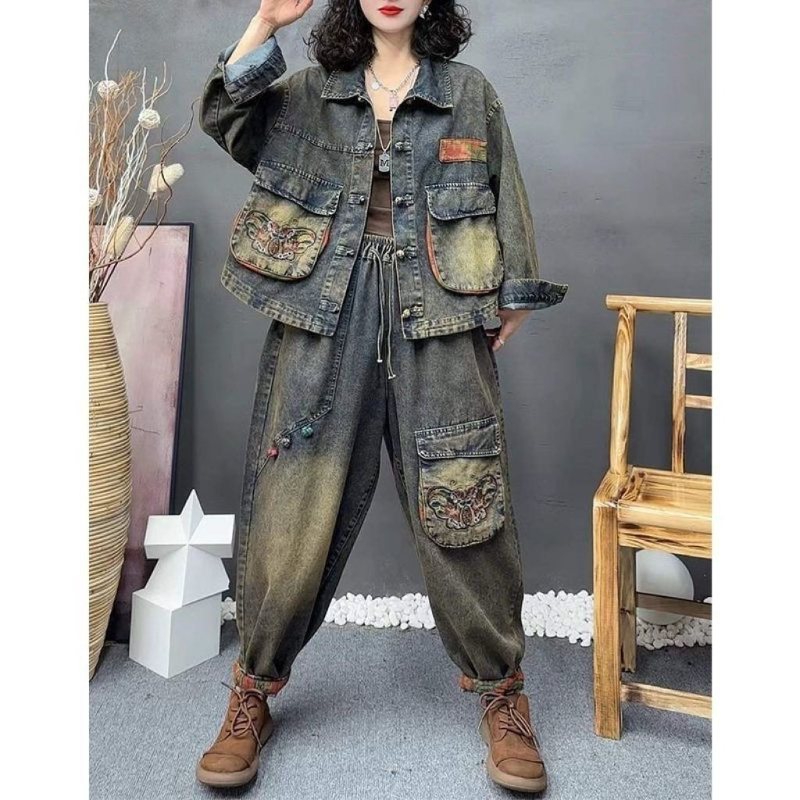 Retro Fashion Embroidered Cowb - Vintage Fashion Pieces recension och pris