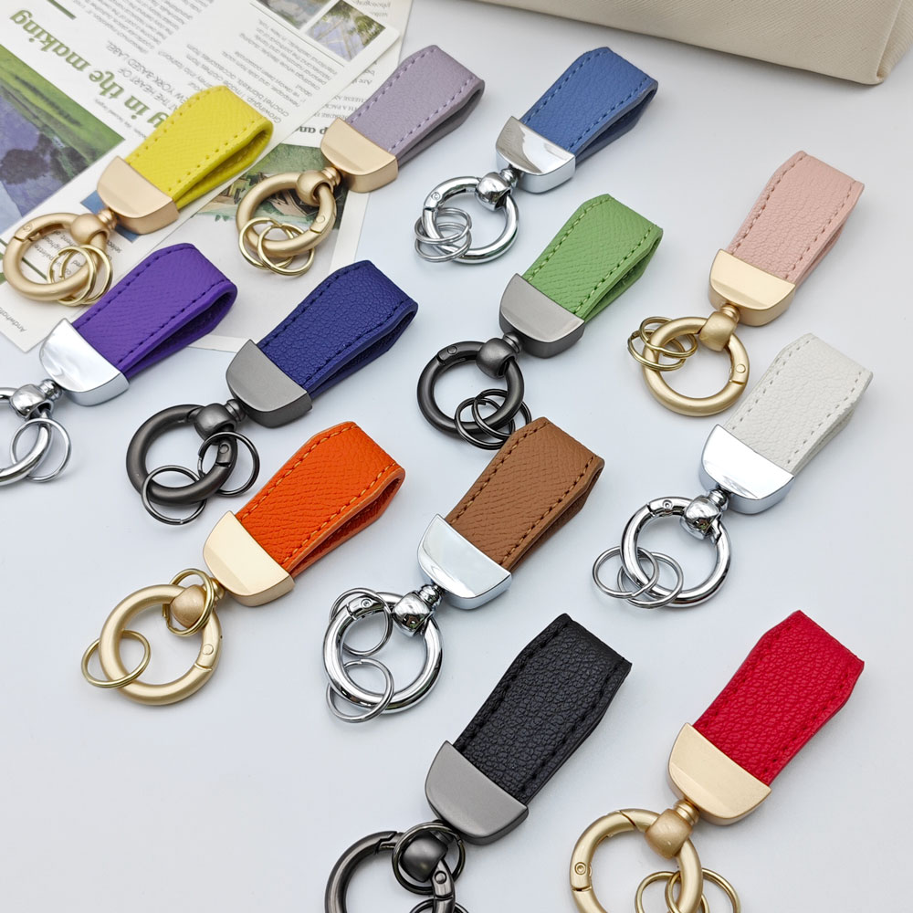 Short Leather Keychain for Men - Vintage Fashion Rings For Women recension och pris