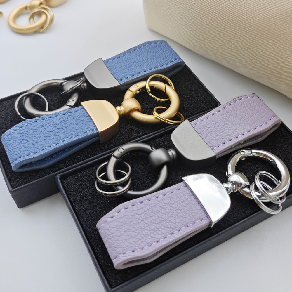 Short Leather Keychain for Men - Vintage Fashion Rings For Women recension och pris