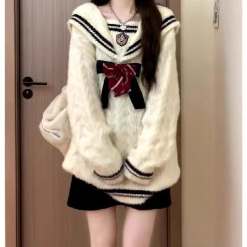 Ezgaga Knitted Sweater Women P - Vintage Fashion Style Female recension och pris