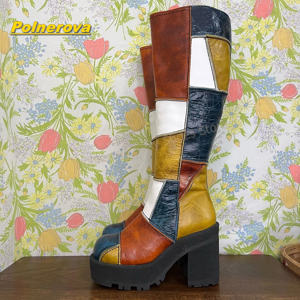 Women Retro Patchwork Leather  - Vintage Fashion In 2026 recension och pris