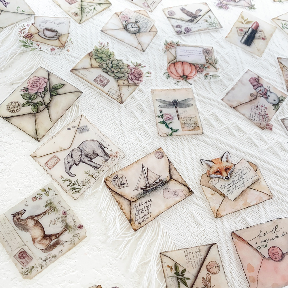 50PCS Vintage Envelope Transpa - Vintage Fashion Magazine recension och pris