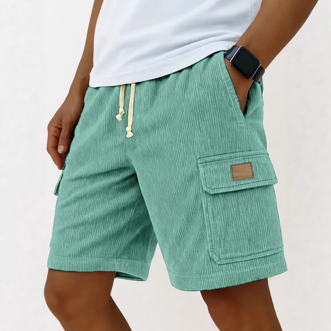 Men's Corduroy Shorts 2026 Men - Vintage Fashion Eu recension och pris