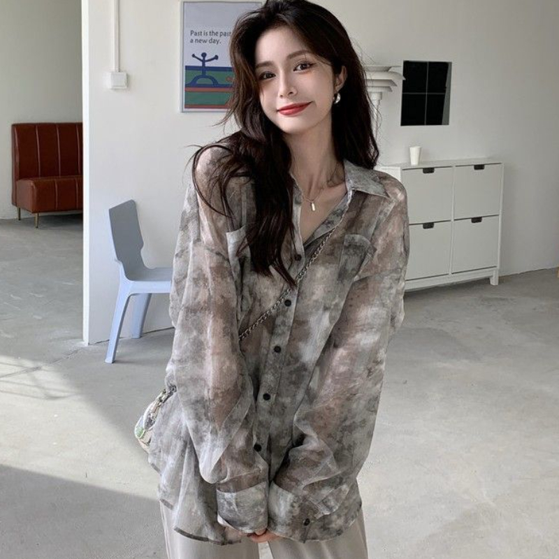 Tie Dye Shirts Women Loose Sun - Vintage Fashion Style Female recension och pris
