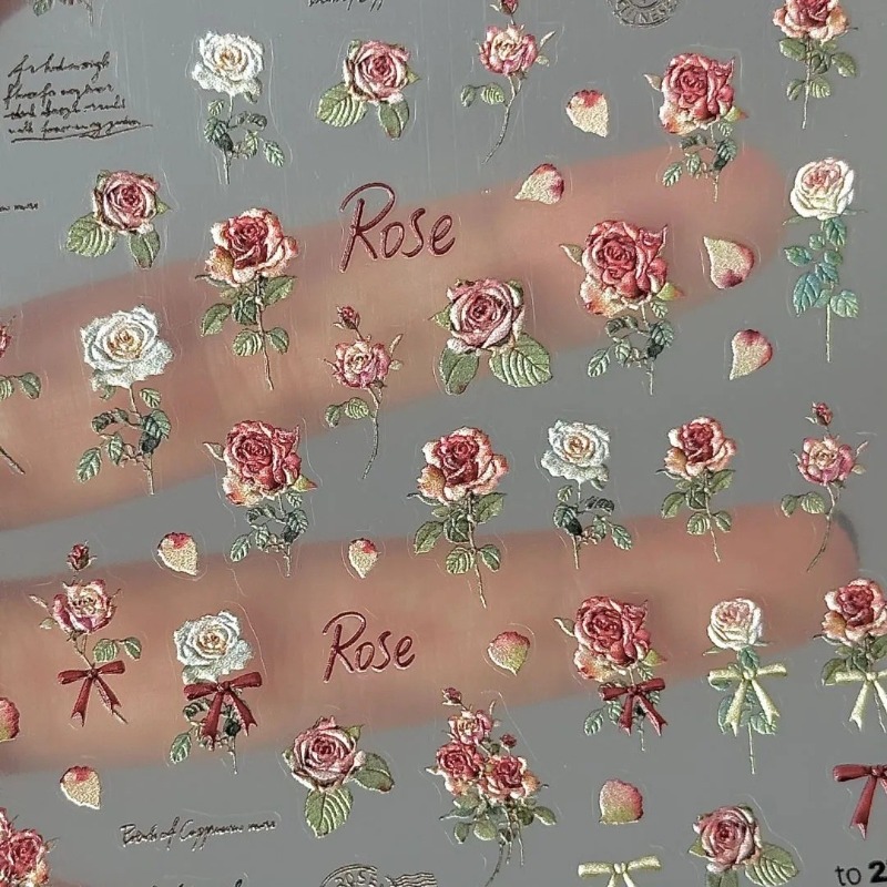5Pcs Ins Retro Rose Sticker Hi - Vintage Fashion Magazine recension och pris