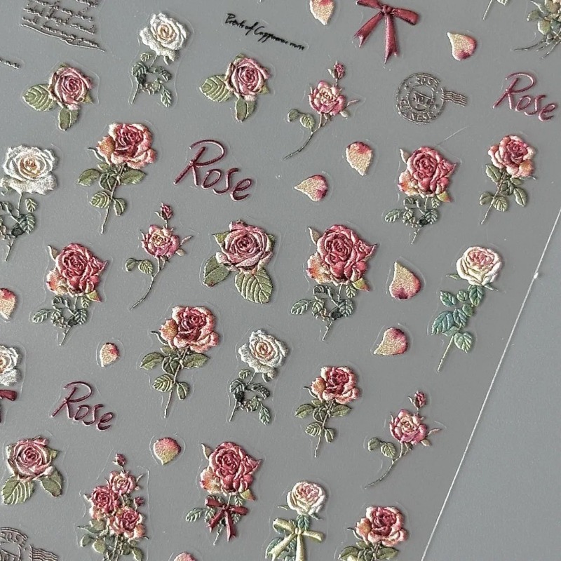 5Pcs Ins Retro Rose Sticker Hi - Vintage Fashion Magazine recension och pris