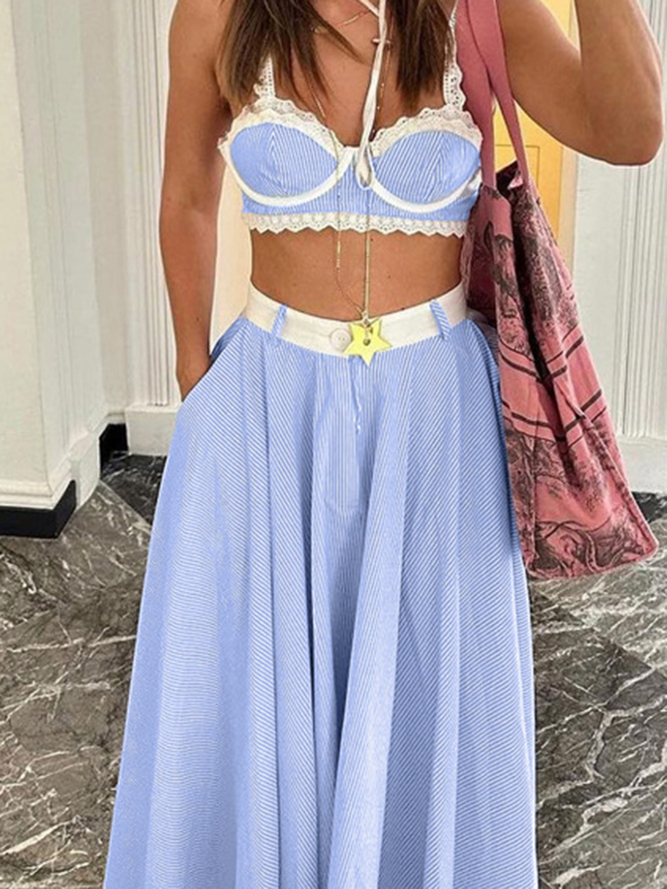 Summer New Halter Crop Tops&Lo - Vintage Fashion Pieces recension och pris