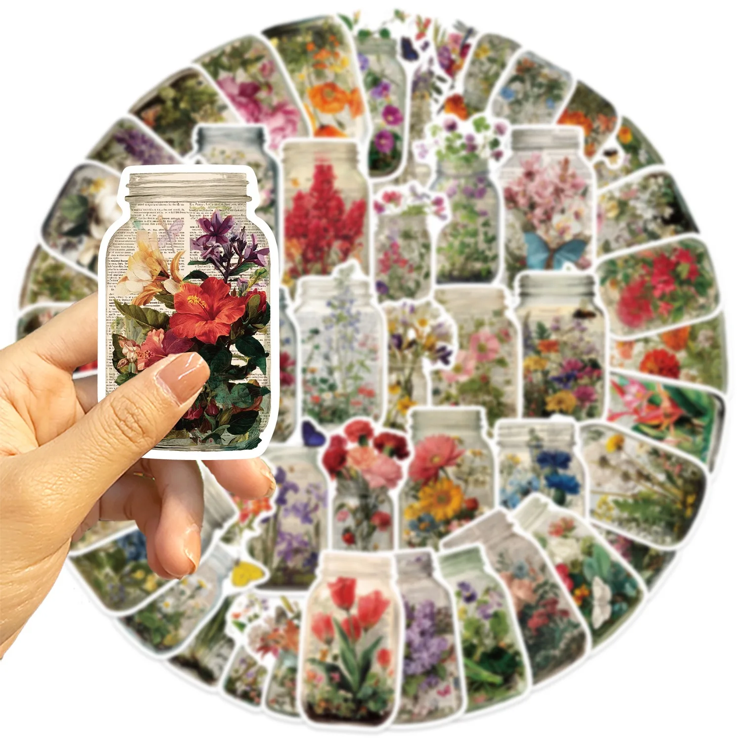 50pcs Vintage Bottle Flower St - Vintage Fashion Magazine recension och pris