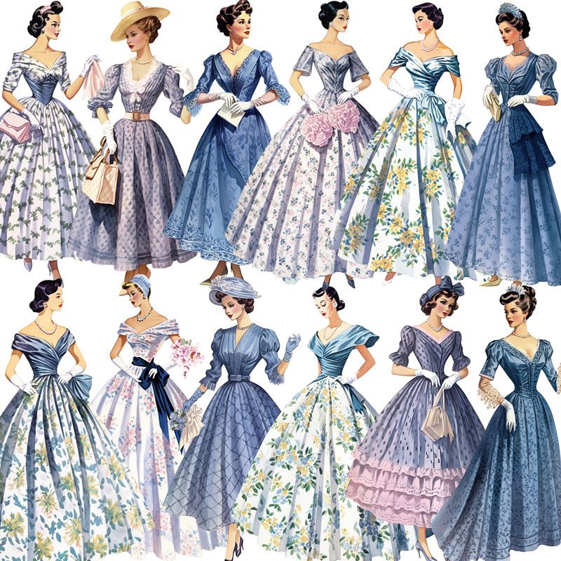 16Pcs/Pack Vintage Retro Fashi - Vintage Fashion Journal recension och pris