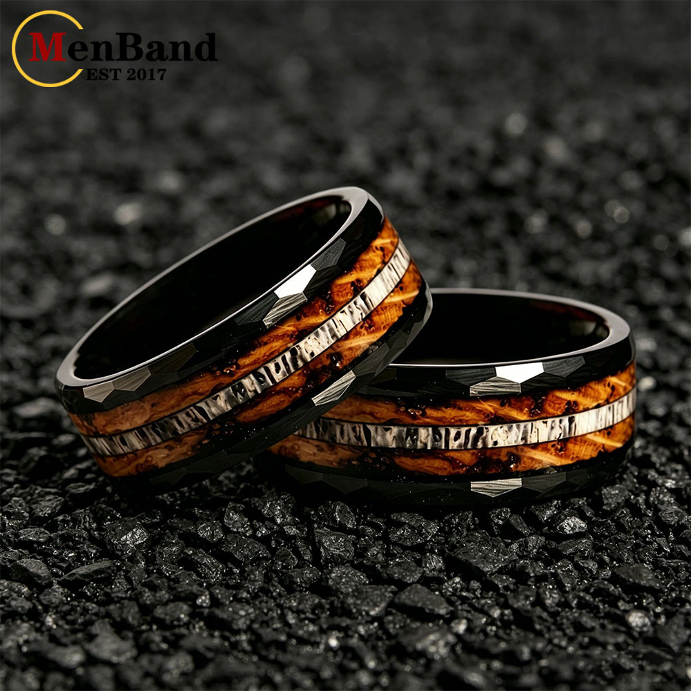 MenBand Classic 8MM Whiskey Ba - Vintage Fashion Rings For Women recension och pris