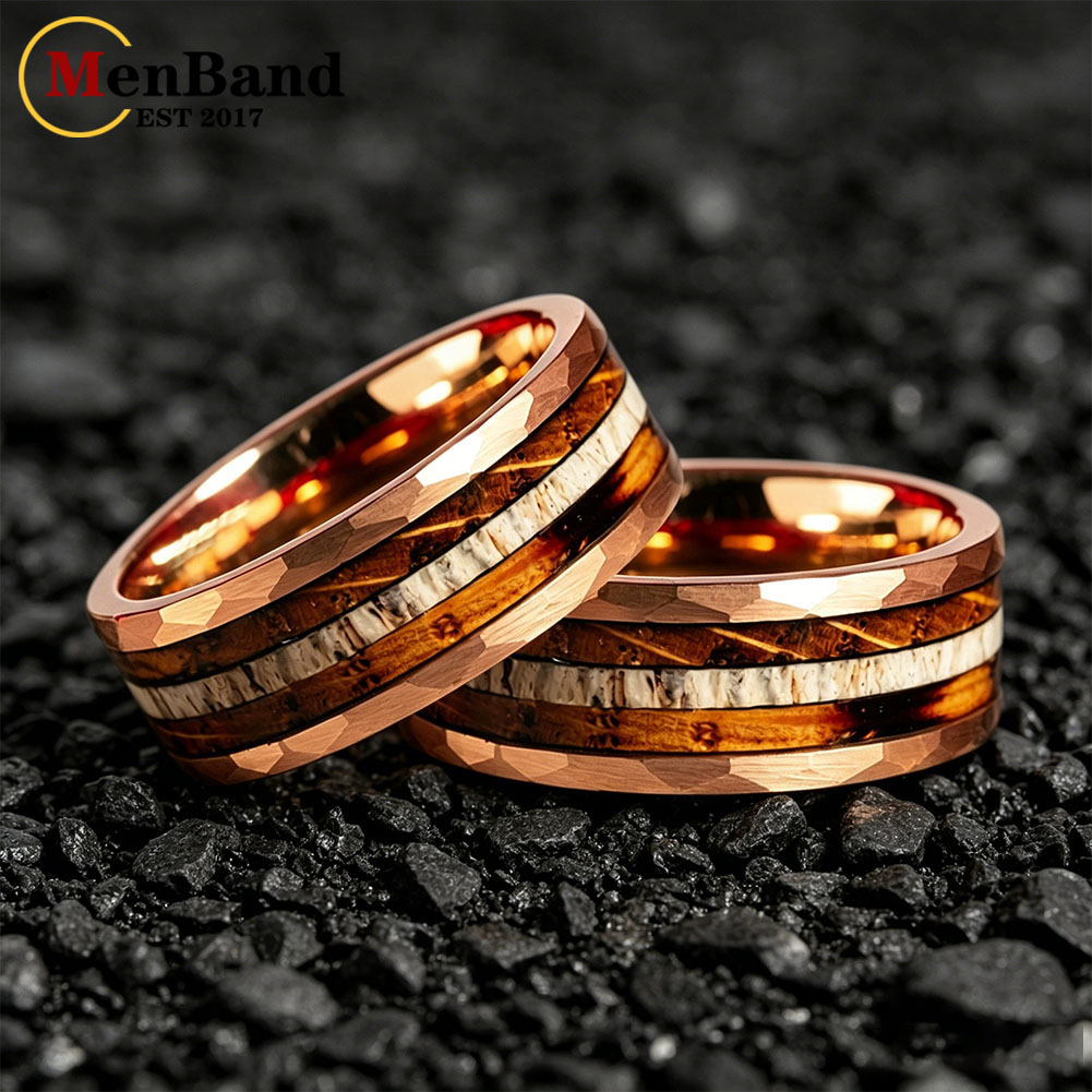 MenBand Classic 8MM Whiskey Ba - Vintage Fashion Rings For Women recension och pris