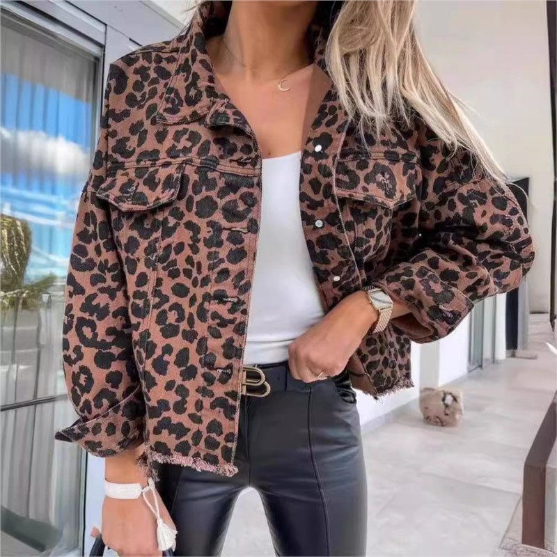 Spring Autumn Vintage Leopard  - Vintage Fashion Style Female recension och pris