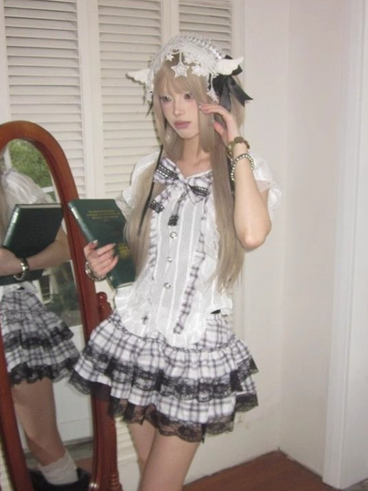 Japanese Sweet Preppy Style 2  - Vintage Fashion Style Female recension och pris
