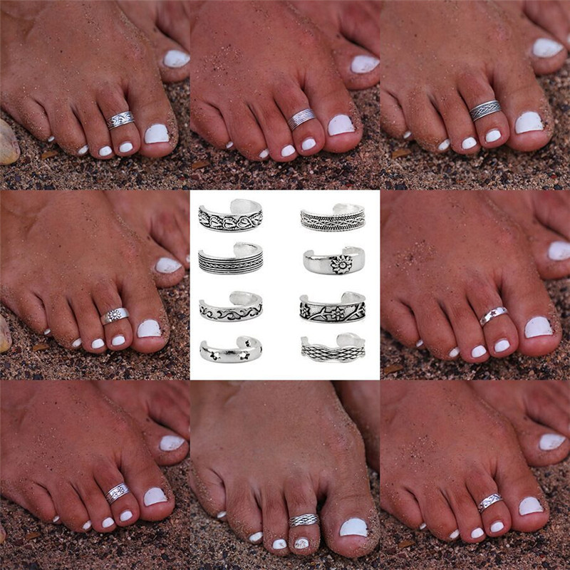 8pcs/Set Toe Joint Retro Ring  - Vintage Fashion Rings For Women recension och pris