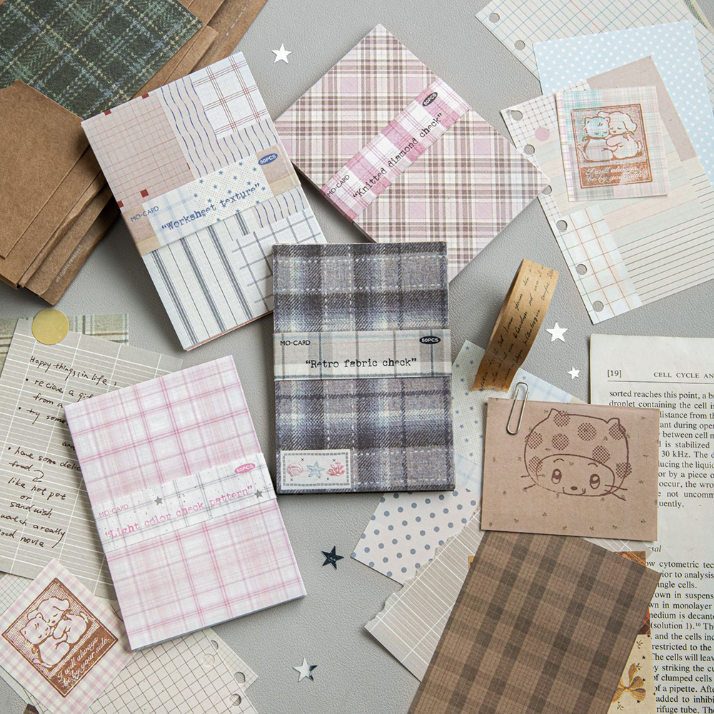 50pcs Creative Plaid Decor Scr - Vintage Fashion Magazine recension och pris