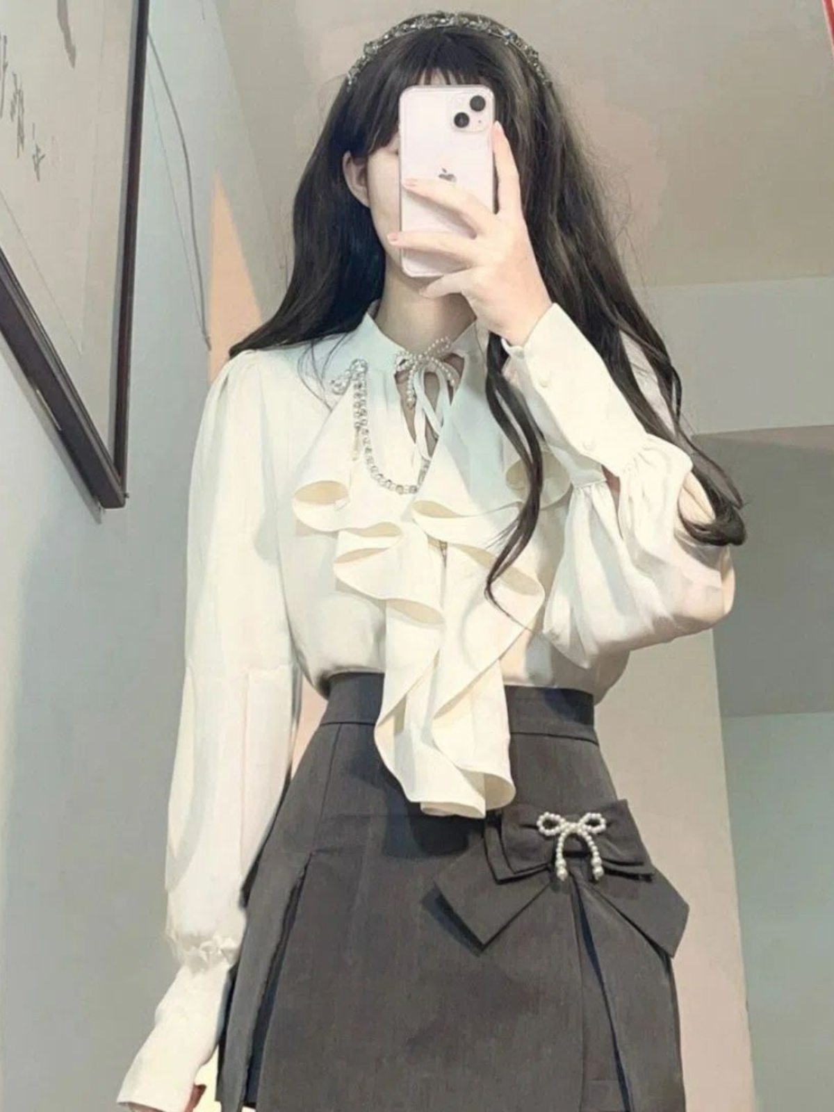 Elegant Vintage Long Sleeve Sh - Vintage Fashion Pieces recension och pris