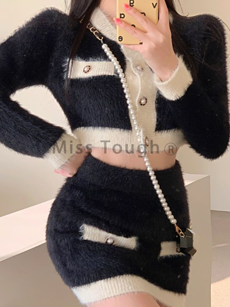Winter Fluffy Knit 2 Piece Set - Vintage Fashion Pieces recension och pris