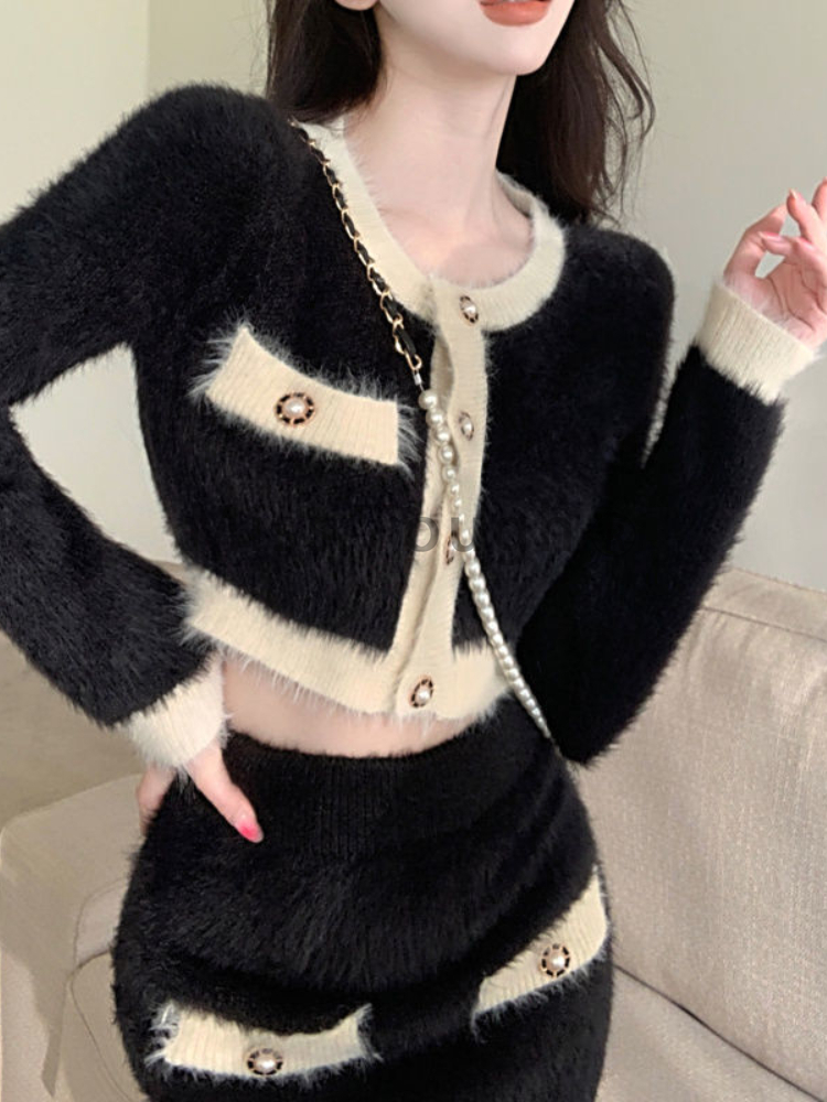 Winter Fluffy Knit 2 Piece Set - Vintage Fashion Pieces recension och pris