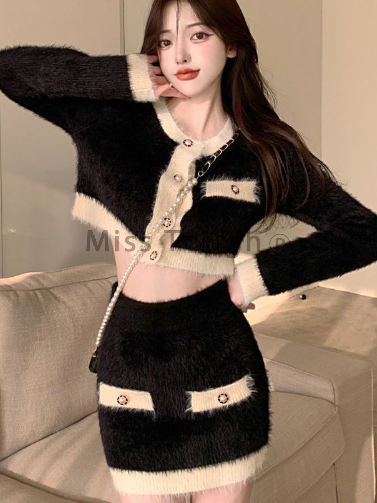 Winter Fluffy Knit 2 Piece Set - Vintage Fashion Pieces recension och pris