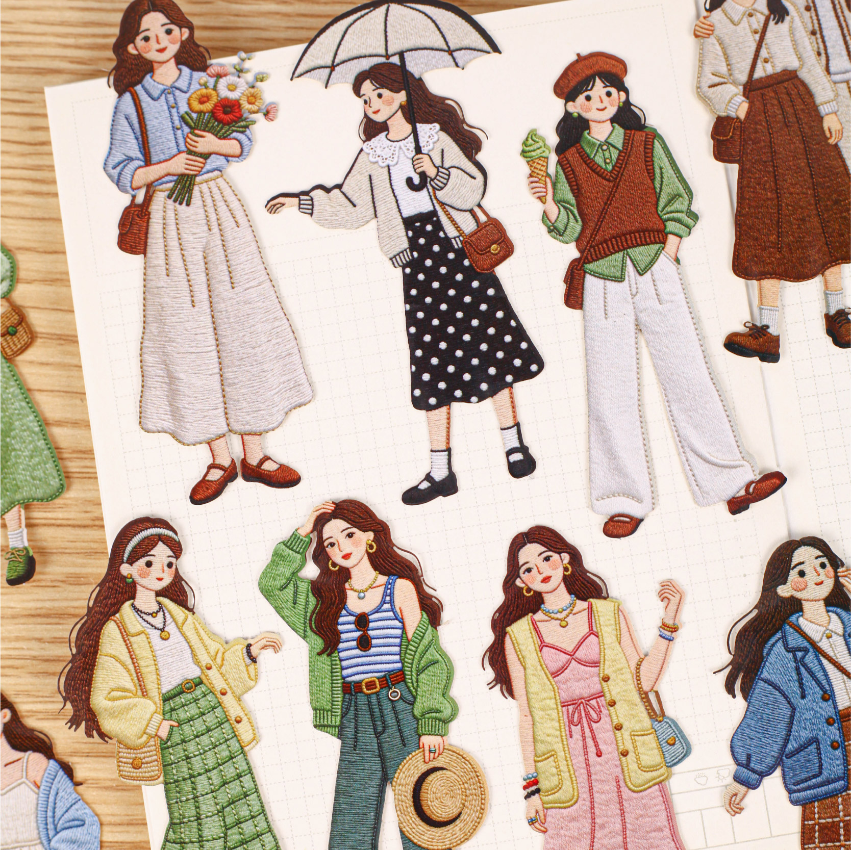 16pcs  Retro Fashion Character - Vintage Fashion Journal recension och pris