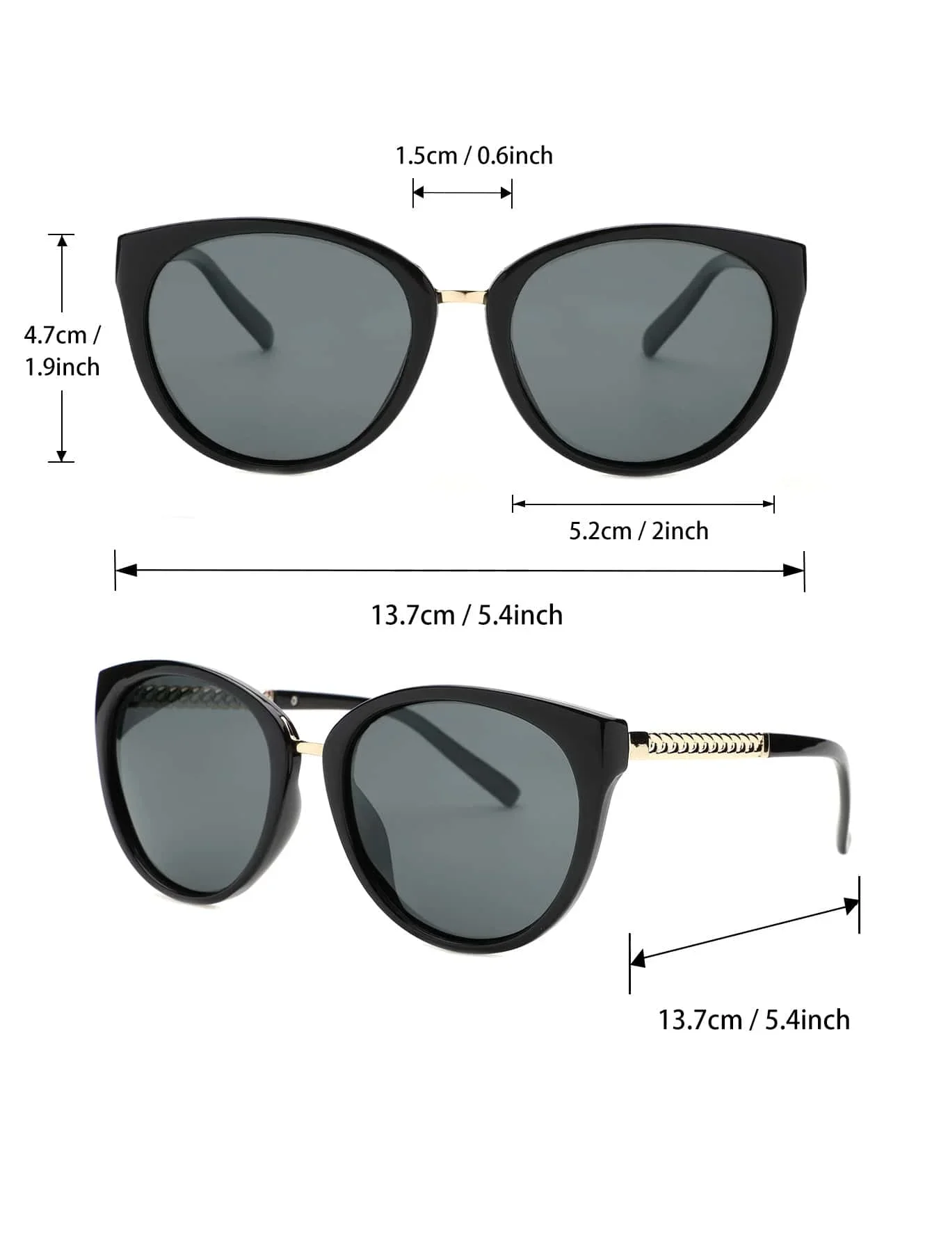 1 Pair Women's Cat Eye Tinted  - Vintage Fashion Definition recension och pris